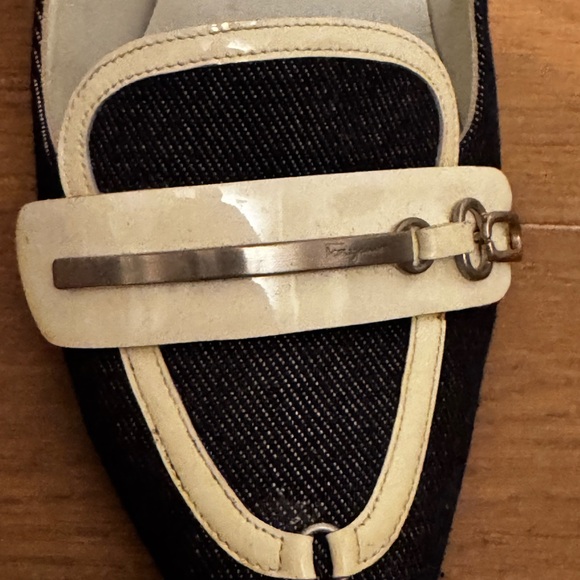 Heels Salvatore Ferragamo with denim cover perfect condition. - Picture 7 of 7